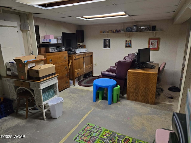 664 Cortlandt Ave, Lima, OH 45801 - basement with a paneled ceiling