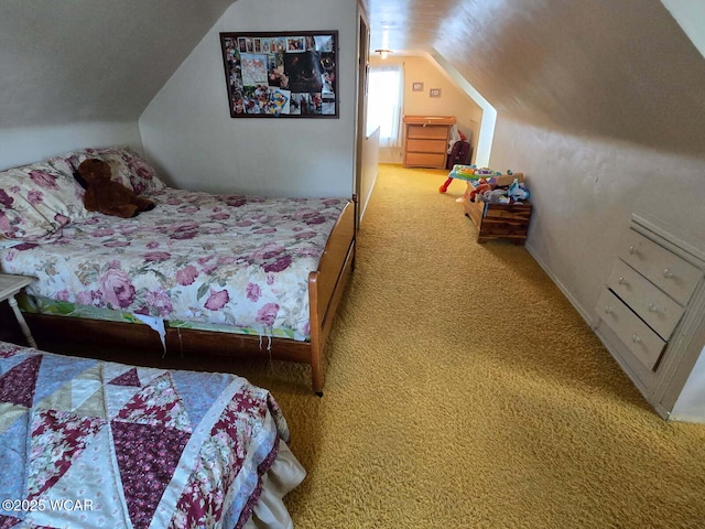 664 Cortlandt Ave, Lima, OH 45801 - carpeted bedroom with vaulted ceiling