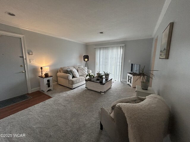 2275 N Cable Rd Unit 60, Lima, OH 45807 - carpeted living area featuring baseboards and ornamental molding