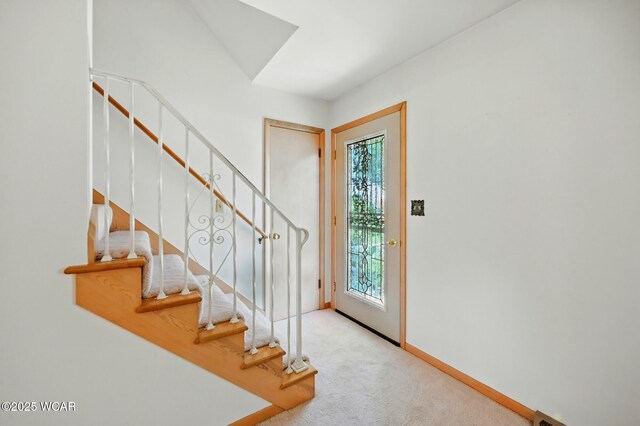 1317 Melrose St, Lima, OH 45801 - carpeted entryway with stairs