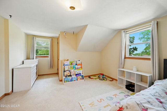 1317 Melrose St, Lima, OH 45801 - carpeted bedroom with baseboards and vaulted ceiling