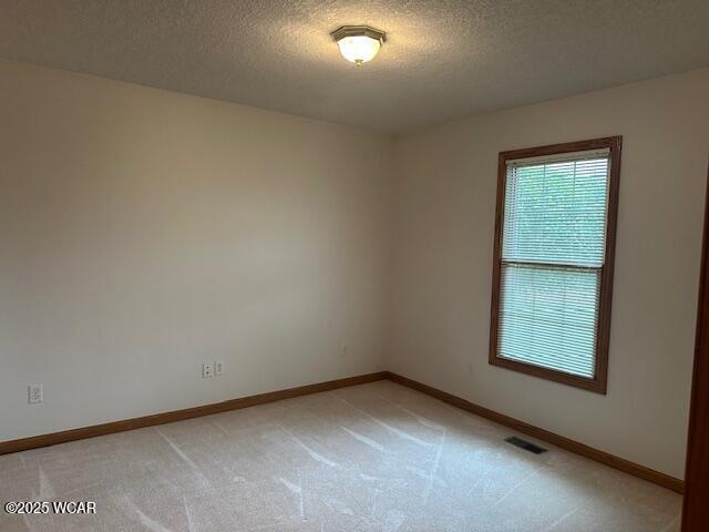 1461 Cessna Ave, Lima, OH 45807 - unfurnished room featuring a textured ceiling, light colored carpet, and baseboards