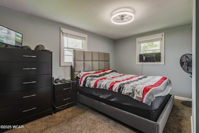 236 Lincoln Dr, Celina, OH 45822 - bedroom featuring dark carpet and cooling unit