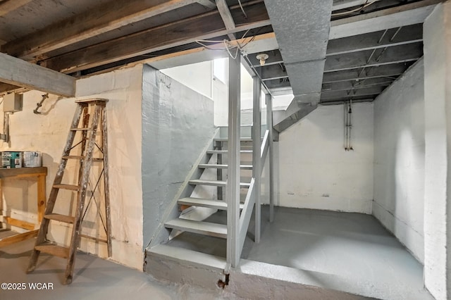 517 Marian Ave, Lima, OH 45801 - unfinished basement featuring stairs