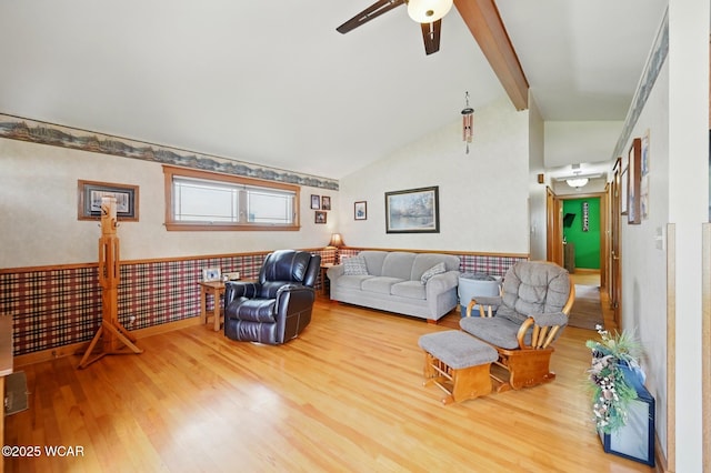 216 N Rauthland Ave, Wapakoneta, OH 45895 - living area with wood finished floors and ceiling fan
