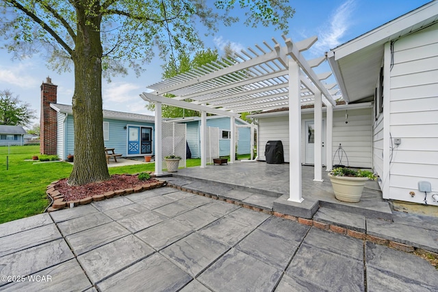 216 N Rauthland Ave, Wapakoneta, OH 45895 - view of patio / terrace featuring a pergola
