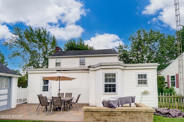 rear view of house with a patio area