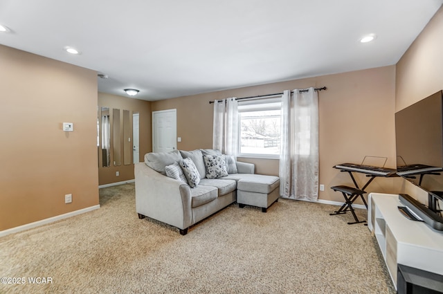 view of carpeted living room