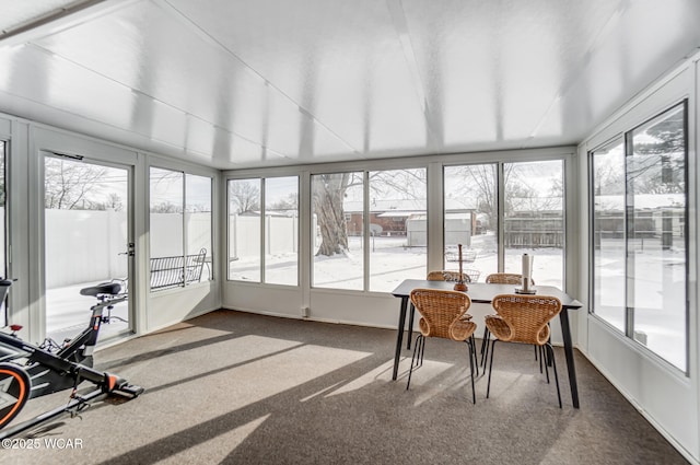 sunroom / solarium with plenty of natural light