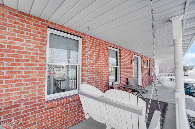 view of patio with covered porch