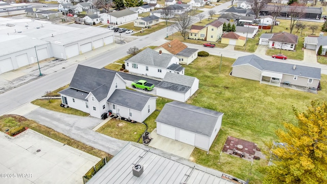 drone / aerial view with a residential view