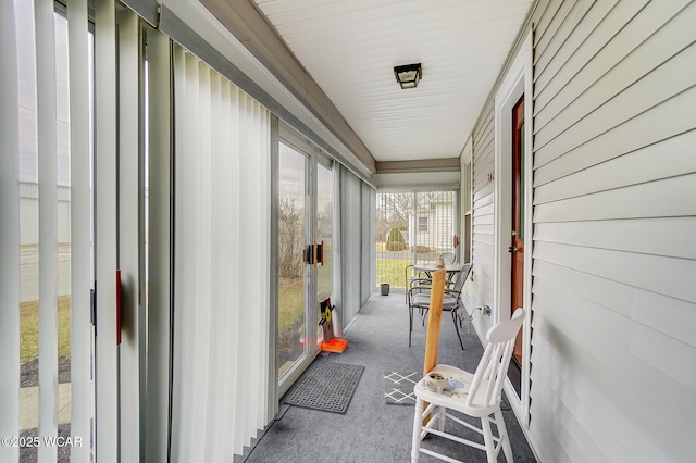 view of sunroom / solarium