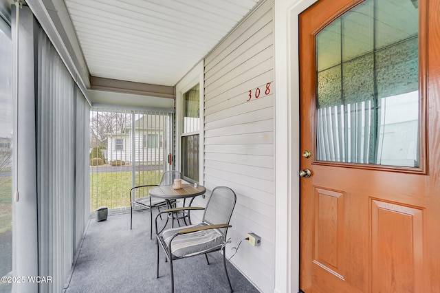 view of sunroom