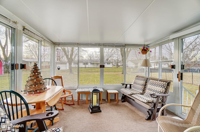 sunroom with a wealth of natural light