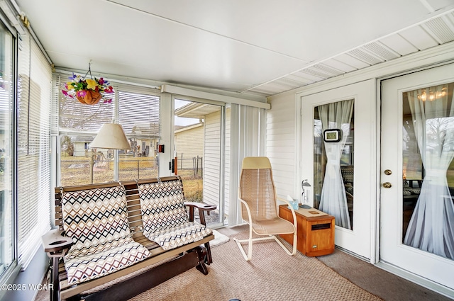 view of sunroom / solarium