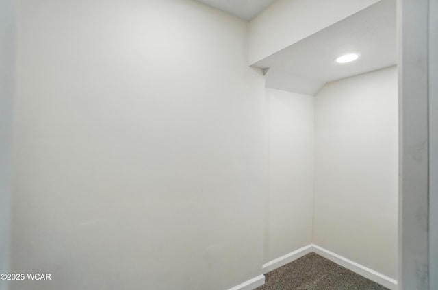 221 S Broadway St, Spencerville, OH 45887 - interior space with baseboards and dark carpet