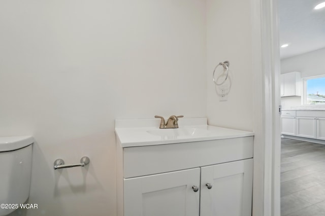 221 S Broadway St, Spencerville, OH 45887 - bathroom featuring vanity and recessed lighting