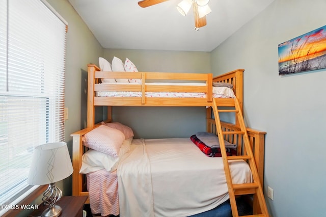 bedroom featuring a ceiling fan