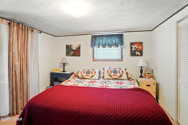 18698 Rd 48, Grover Hill, OH 45849 - bedroom featuring multiple windows, a closet, and ornamental molding