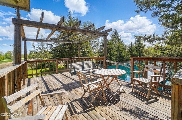 18698 Rd 48, Grover Hill, OH 45849 - wooden terrace featuring view of wooded area