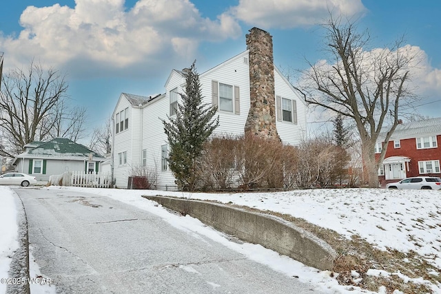 view of snowy exterior