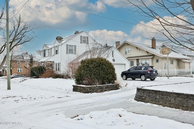 view of snowy exterior