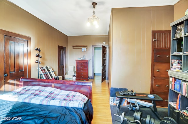 bedroom featuring light hardwood / wood-style floors