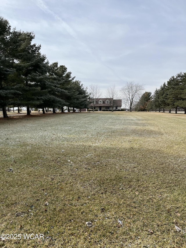 view of yard with a rural view