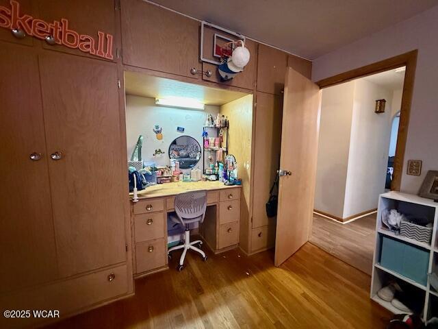 office area featuring wood finished floors