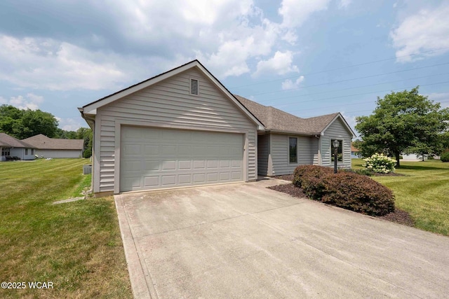 81 Riley Creek Ct, Bluffton, OH 45817 - single story home with concrete driveway, a garage, and a front yard