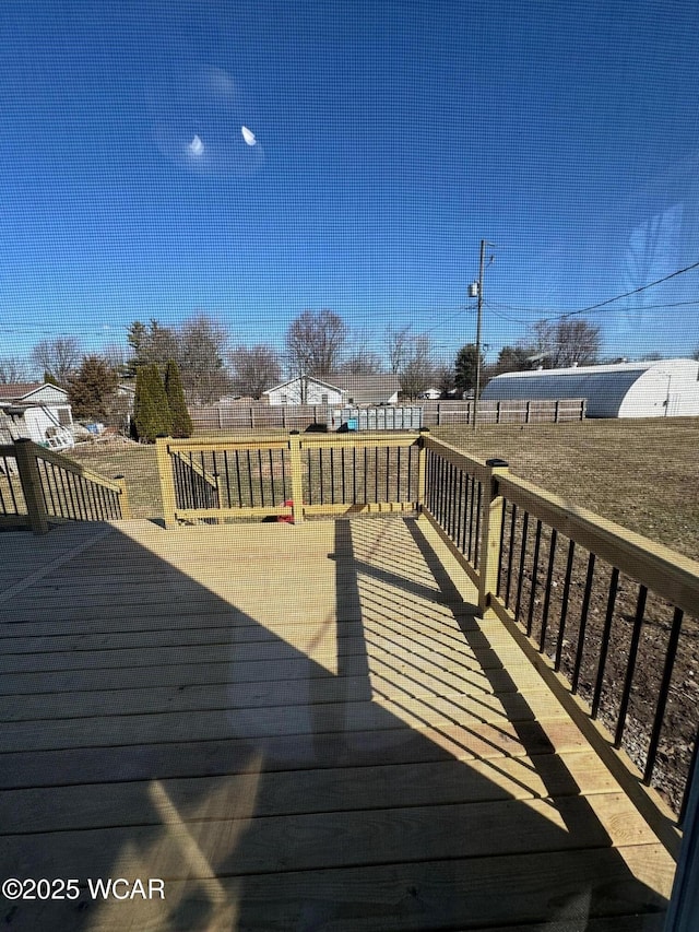 deck featuring fence