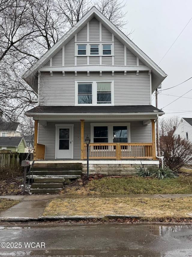 view of front of house with a porch