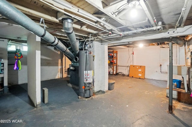 219 W O Connor Ave, Lima, OH 45801 - unfinished basement featuring gas water heater