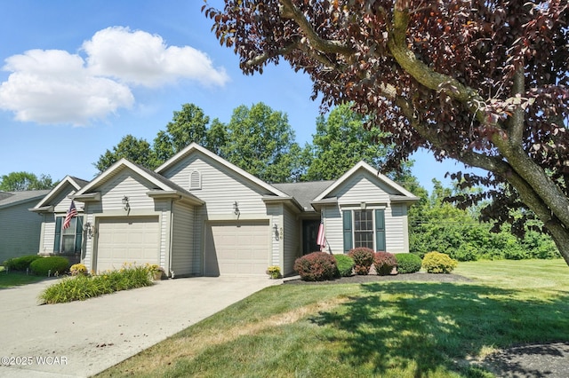 556 Westerly Dr, Lima, OH 45805 - ranch-style house with an attached garage, a front lawn, and driveway