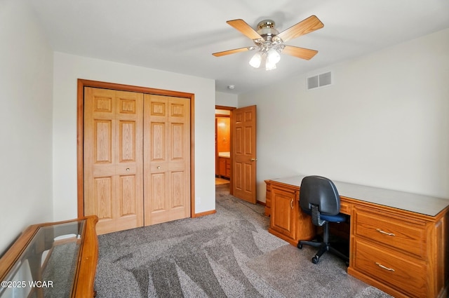 1330 Christina St, Delphos, OH 45833 - carpeted home office with ceiling fan