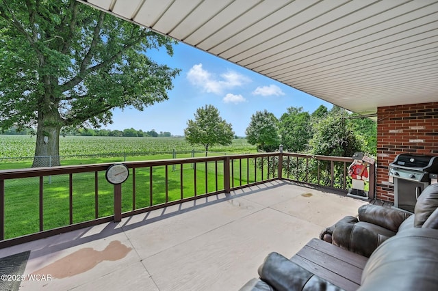 10815 Holdgreve Rd, Delphos, OH 45833 - view of patio / terrace with agricultural plots, a view of countryside, and grilling area