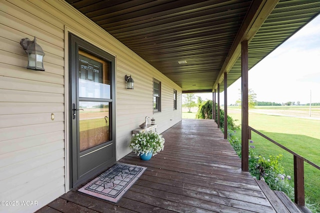 14351 Rd 19, Fort Jennings, OH 45844 - deck with a yard and covered porch