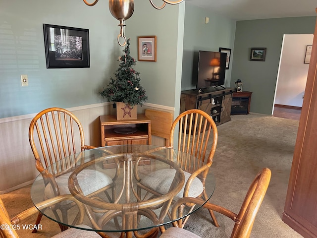 3031 Yoakam Rd, Lima, OH 45806 - dining area featuring carpet and a wainscoted wall