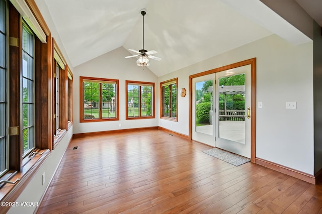 4860 Wenatchi Trl, Lima, OH 45805 - unfurnished sunroom with plenty of natural light, vaulted ceiling, and french doors
