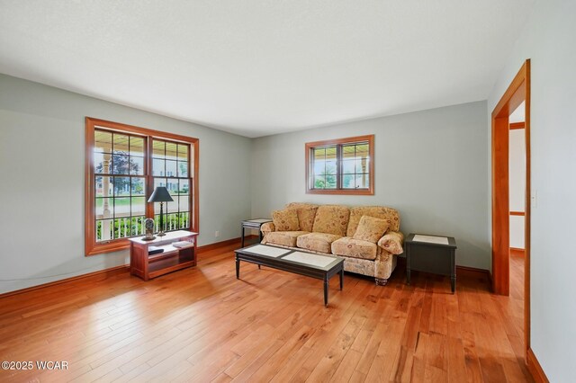 4860 Wenatchi Trl, Lima, OH 45805 - living area featuring light wood-type flooring and baseboards