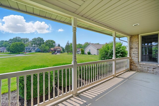 4860 Wenatchi Trl, Lima, OH 45805 - view of patio featuring a residential view