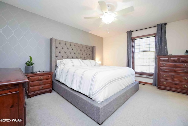 16070 Rd S, Columbus Grove, OH 45830 - bedroom featuring light carpet and ceiling fan