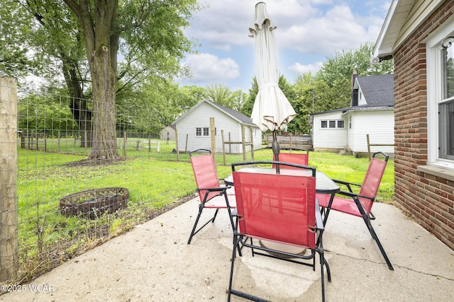 247 W State St, West Mansfield, OH 43358 - view of patio / terrace featuring outdoor dining area