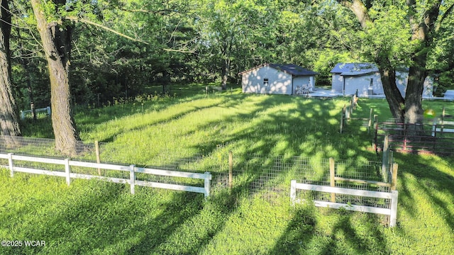 247 W State St, West Mansfield, OH 43358 - view of yard featuring a view of rural / pastoral area and a vegetable garden