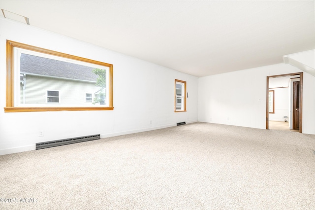 247 W State St, West Mansfield, OH 43358 - spare room with baseboard heating and carpet