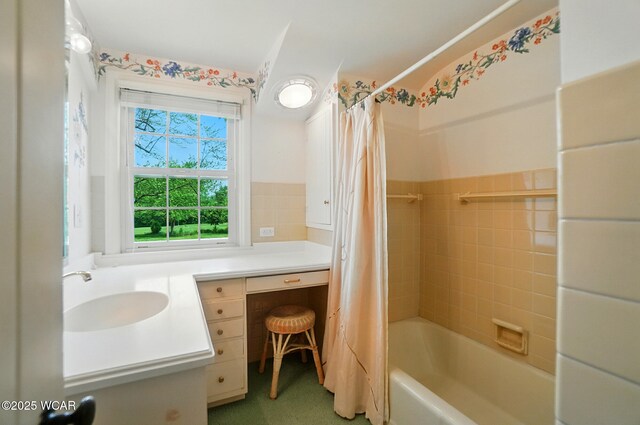 2297 June Dr, Lima, OH 45805 - bathroom featuring vanity and shower / tub combo