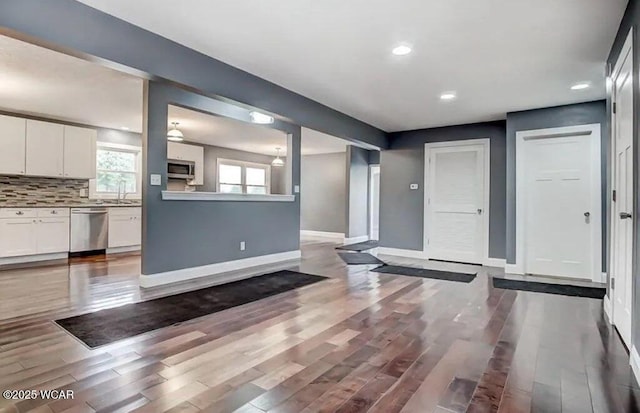 interior space featuring hardwood / wood-style floors