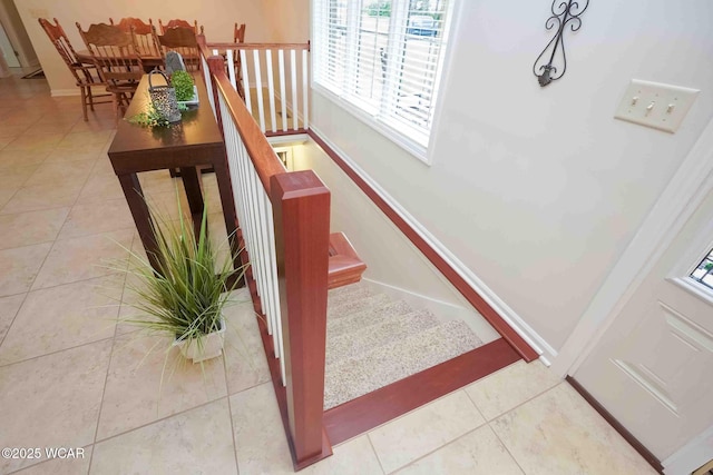 17210 State Route 694, Ottawa, OH 45875 - stairs with plenty of natural light and tile patterned flooring