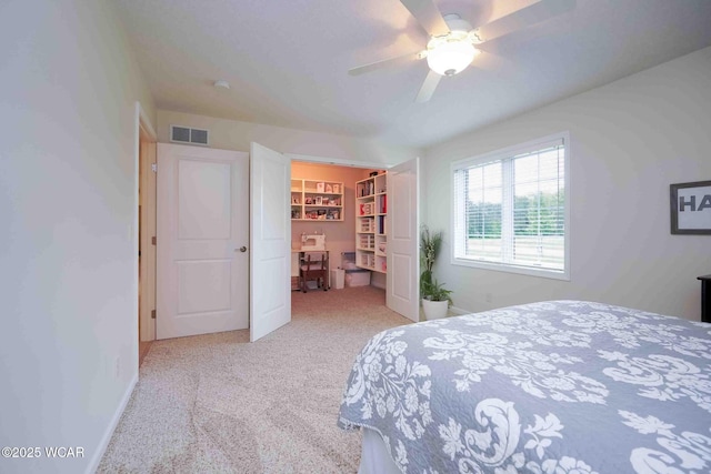 17210 State Route 694, Ottawa, OH 45875 - carpeted bedroom featuring ceiling fan, baseboards, a spacious closet, and a closet