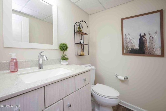 17210 State Route 694, Ottawa, OH 45875 - bathroom with a drop ceiling, vanity, and toilet